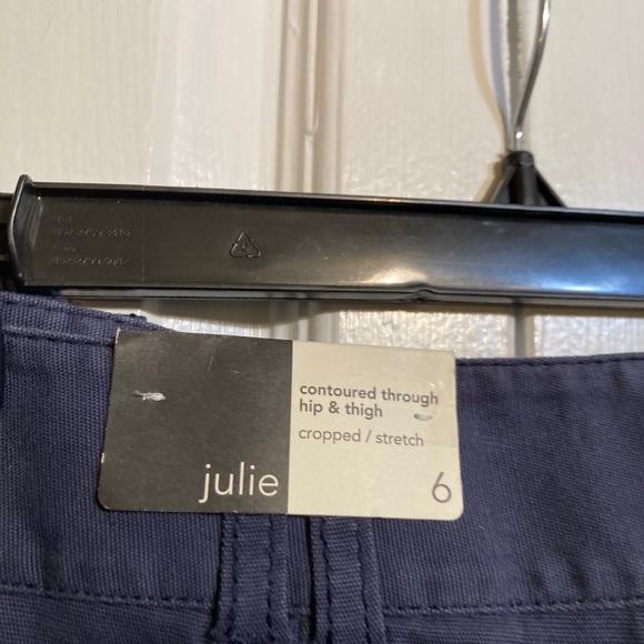 NWT Ann Taylor Loft Julie Pants Size 6 Cropped Mid Rise Flat Front Wide Leg Crop - Picture 5 of 10
